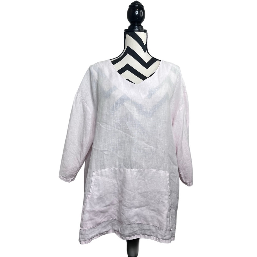 Bryn Walker Judy 100% Linen Lightweight Breathable Oversized Tunic Top Sz S